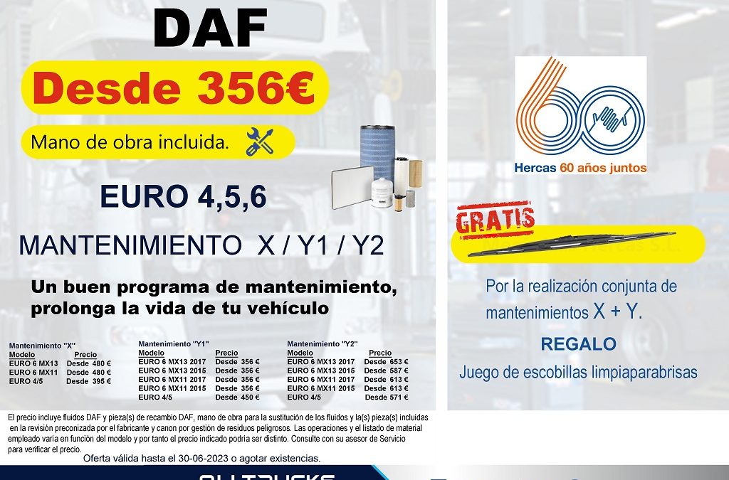 Mantenimiento preventivo en camiones DAF