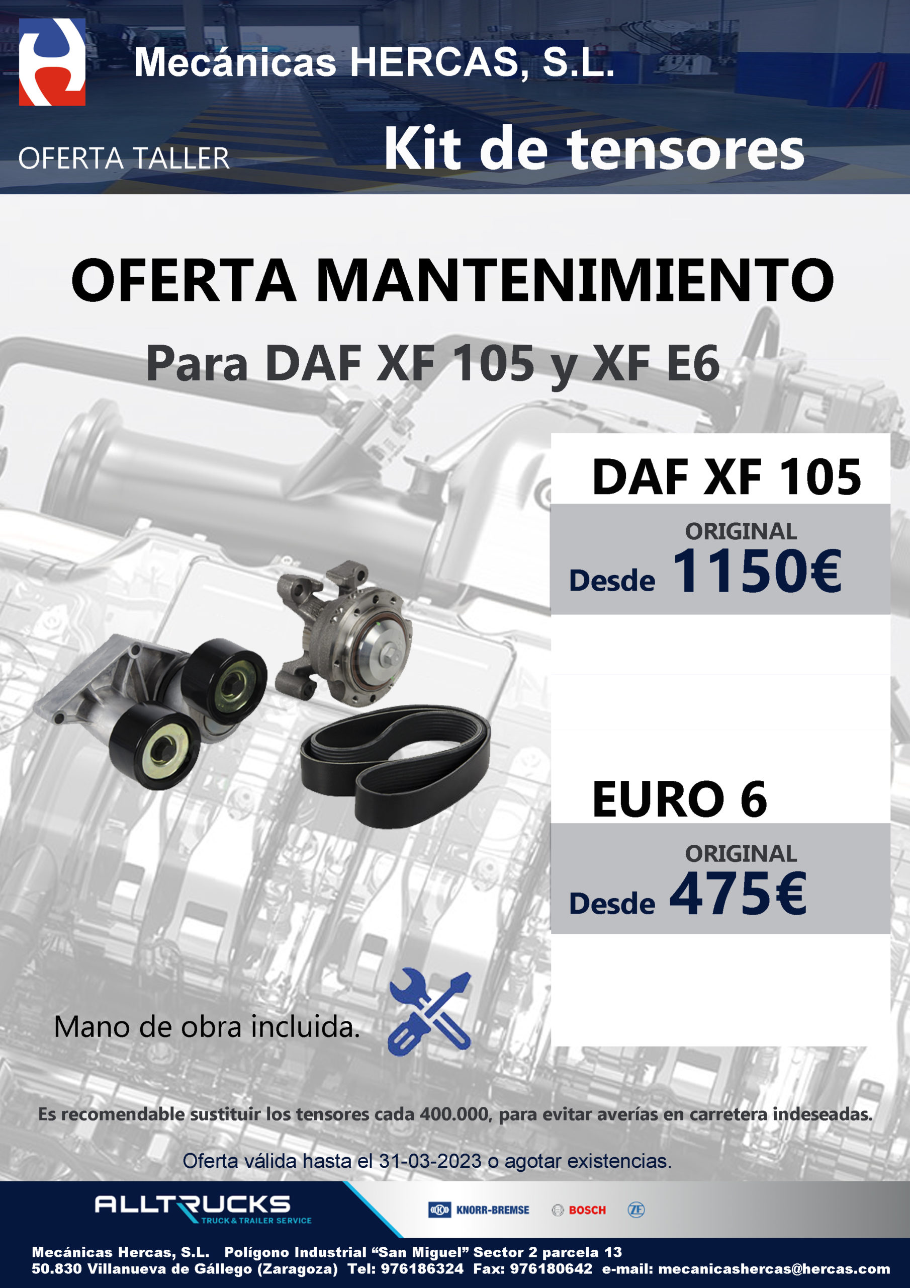 Kit de tensores DAF XF