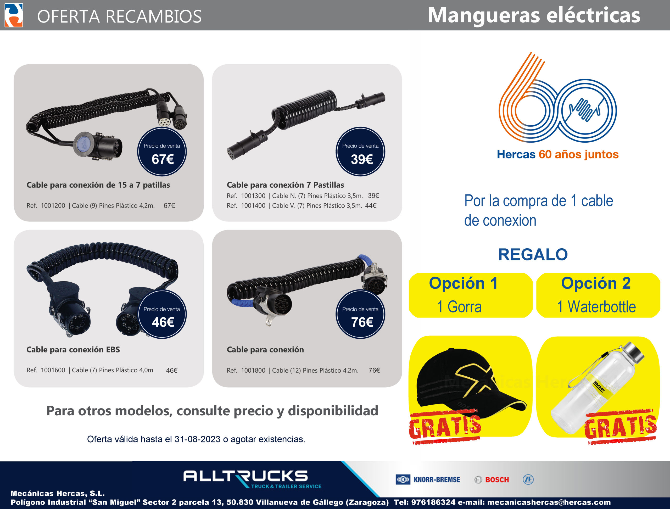 Promoción mangueras espirales eléctricas