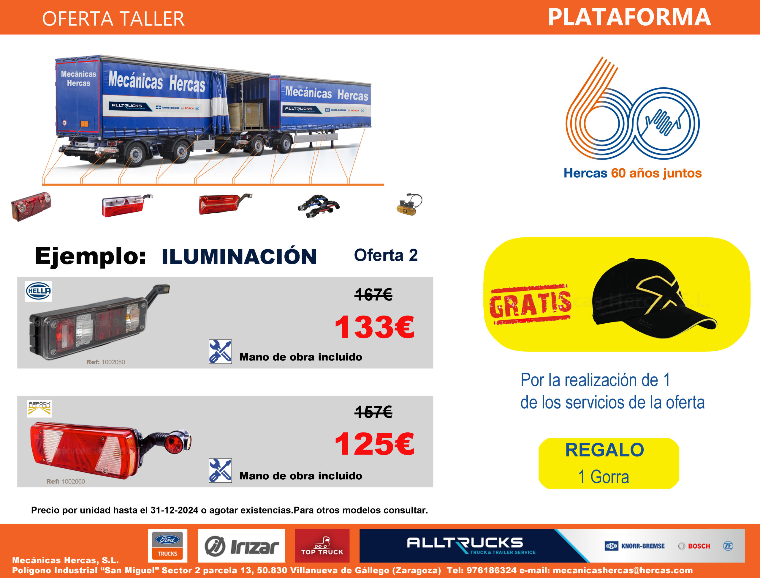 Promoción pilotos traseros para semirremolques