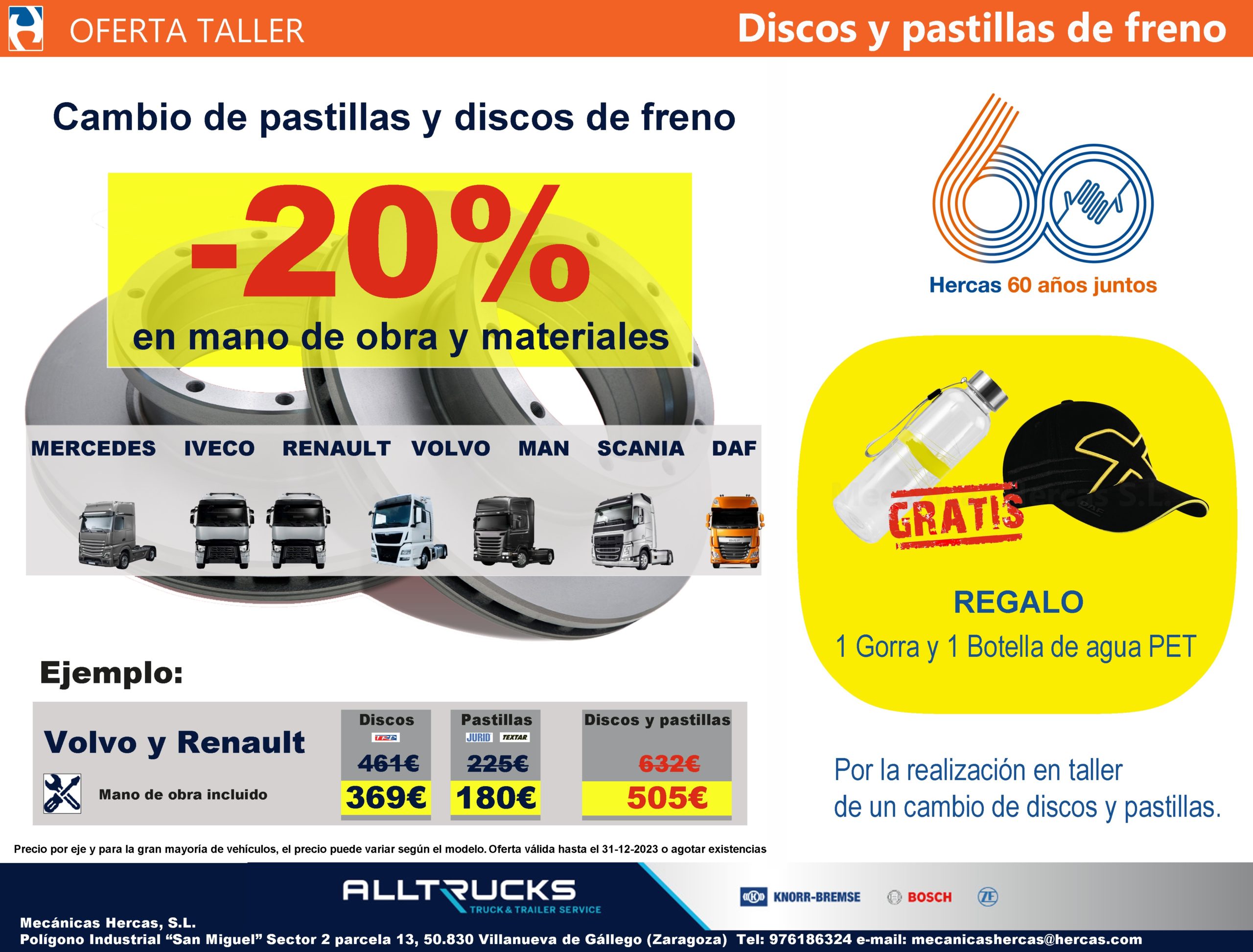 Promoción de pastillas y discos de freno