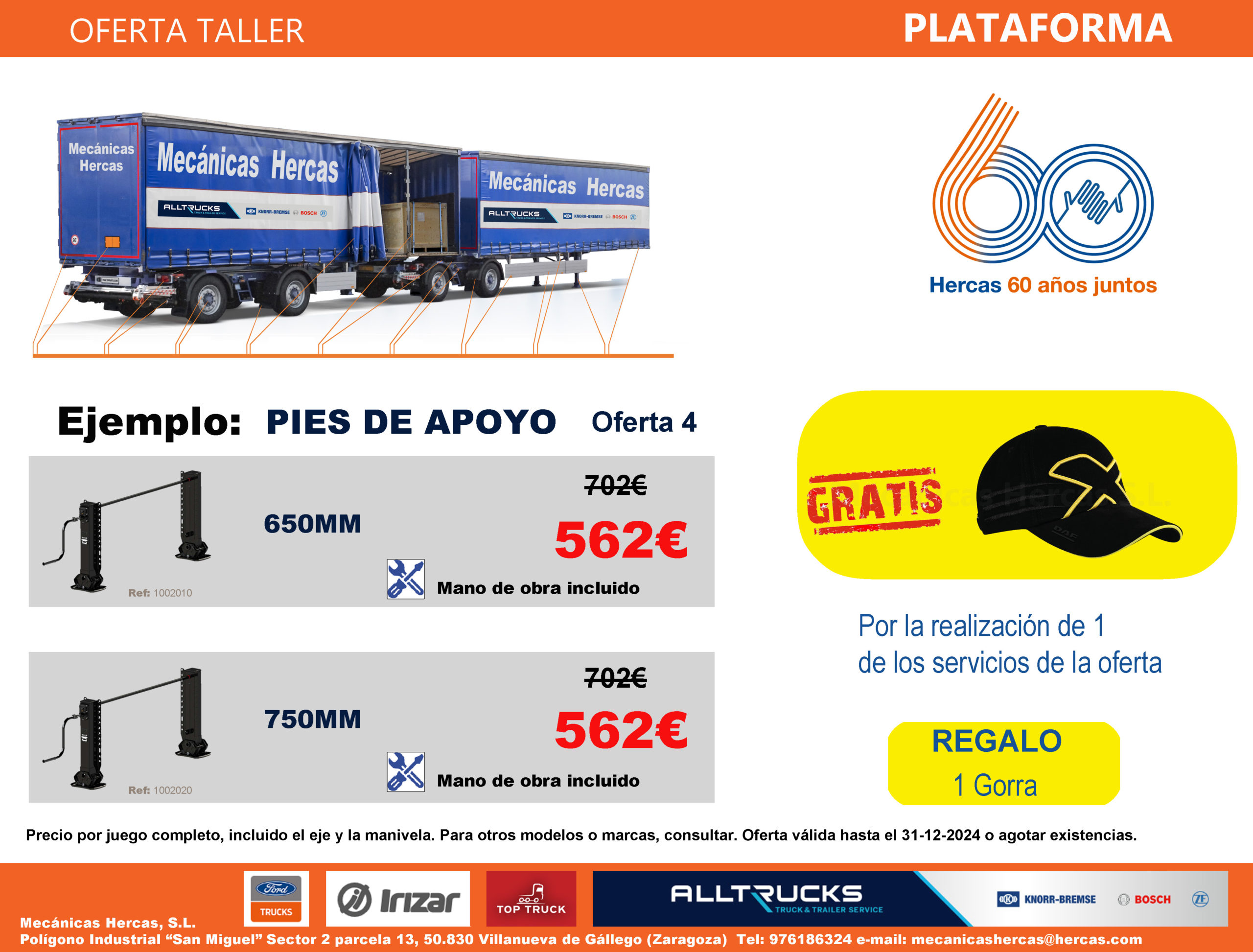 Promoción de patas de semirremolques