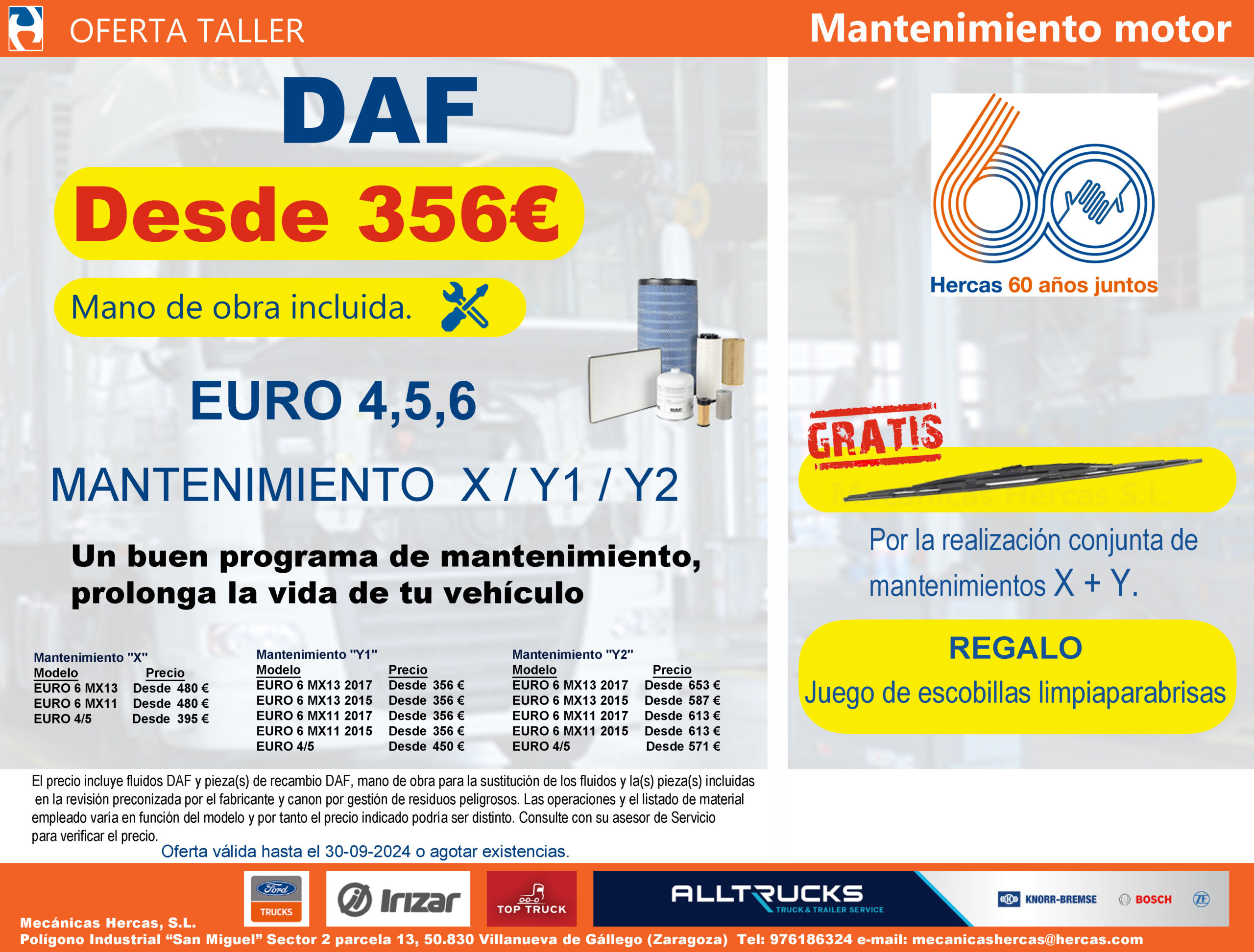 Promoción mantenimientos para camiones DAF