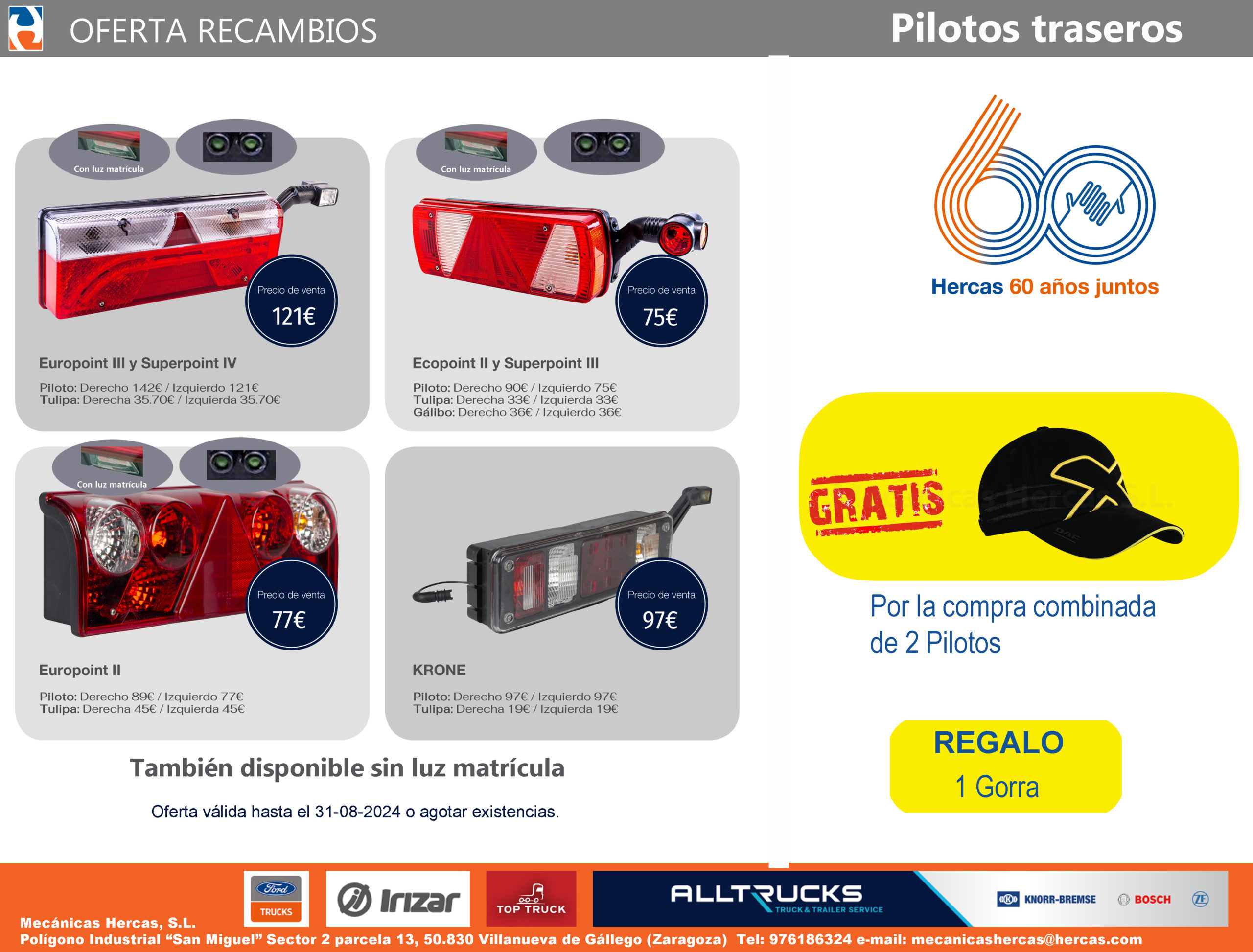 promoción pilotos traseros de semirremolques